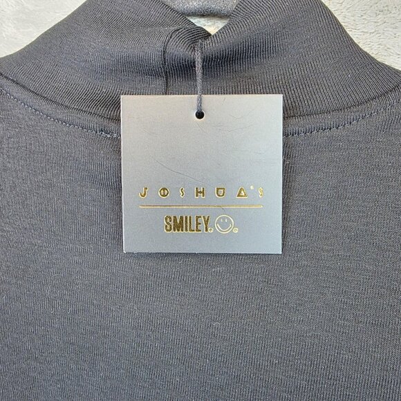 Joshua Sanders Shirt Womens Large Black Pixel Mock Neck Sleeveless Smiley Italy - Picture 13 of 13